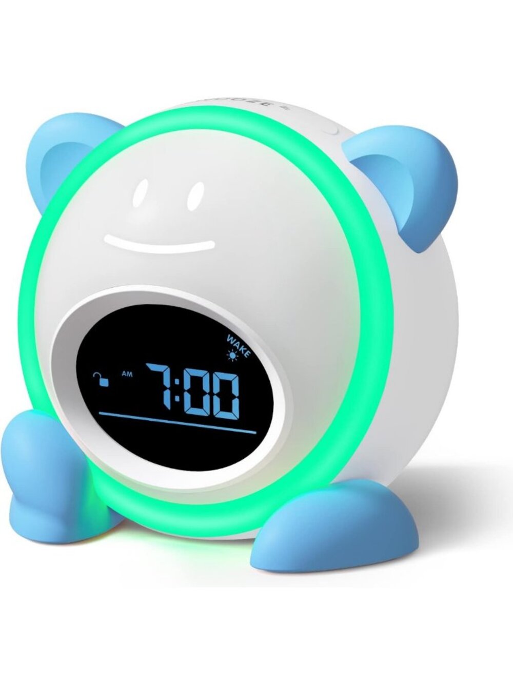 Sleep Training Clock for Kids - Night Light & Sound Machine Alarm Clock (Blue)